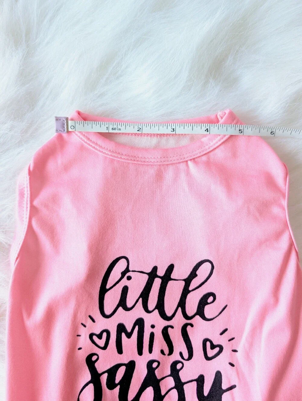 Cutebone Dog Graphic Tee, Little Miss Sassy Pants, New, Medium, Pink Black